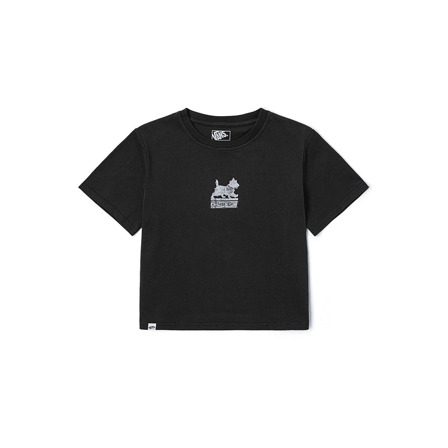 Футболка Vans Off THE WALL Черные Женские T-рубашки - изображение 1