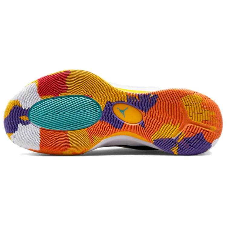 Кроссовки для баскетбола Jordan Zoom Separate MID Баскетбольные кроссовки Мужские Белый Черный Фиолетовый - изображение 5