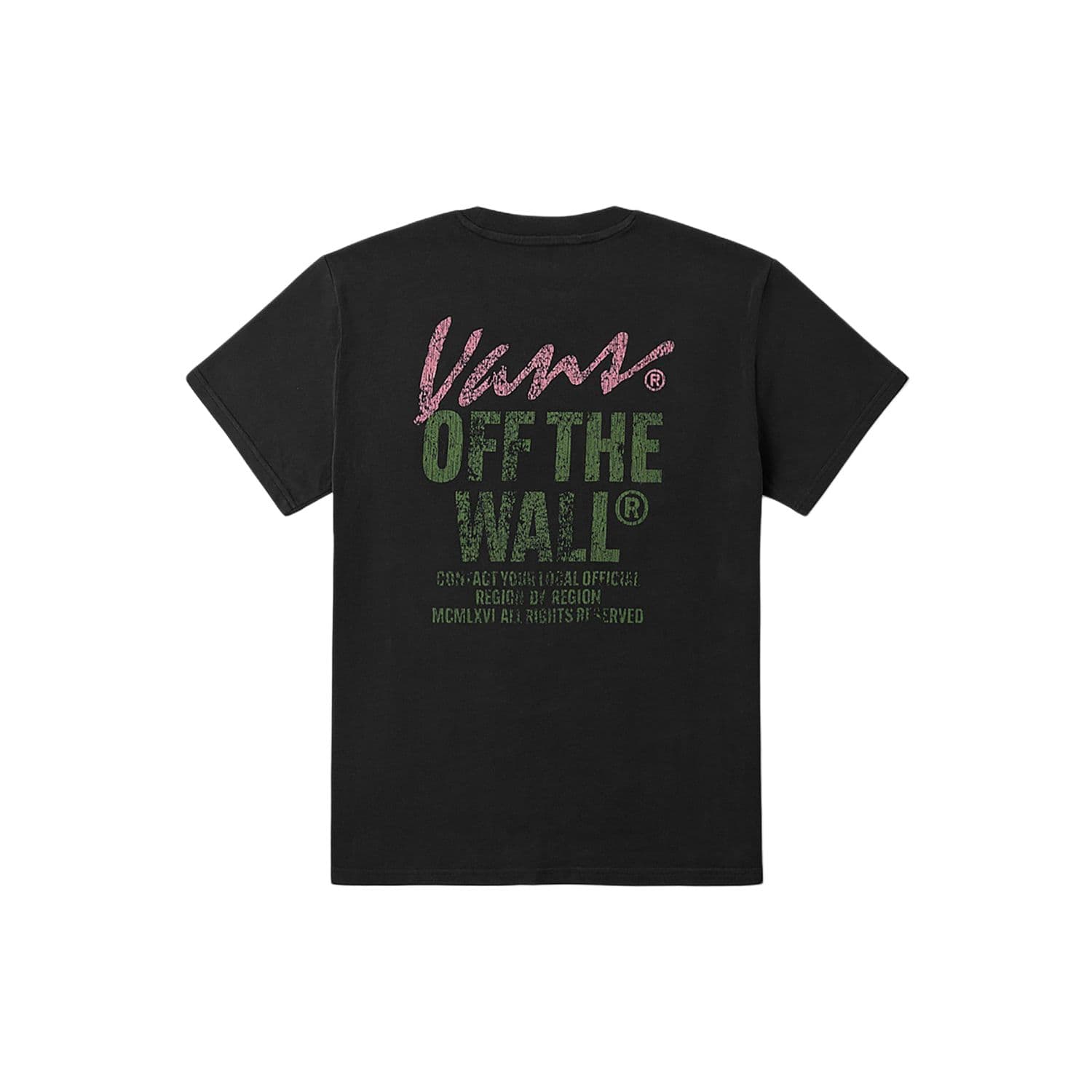 Футболка Vans Off THE WALL Черные Женские T-рубашки - изображение 2
