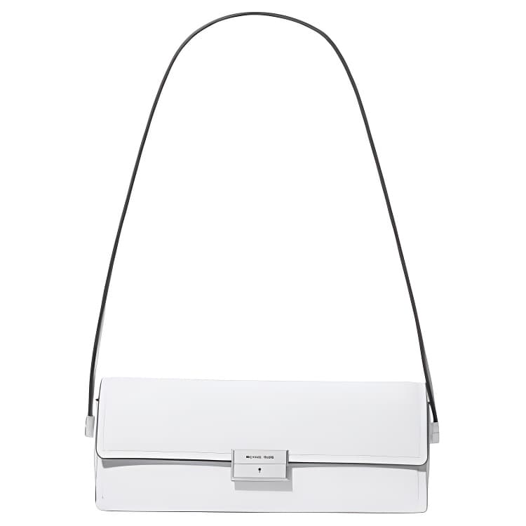 Мини-сумка MICHAEL KORS Ludlow Коровья кожа Багетная сумка Сумка на плечо Маленький Women's White - изображение 1