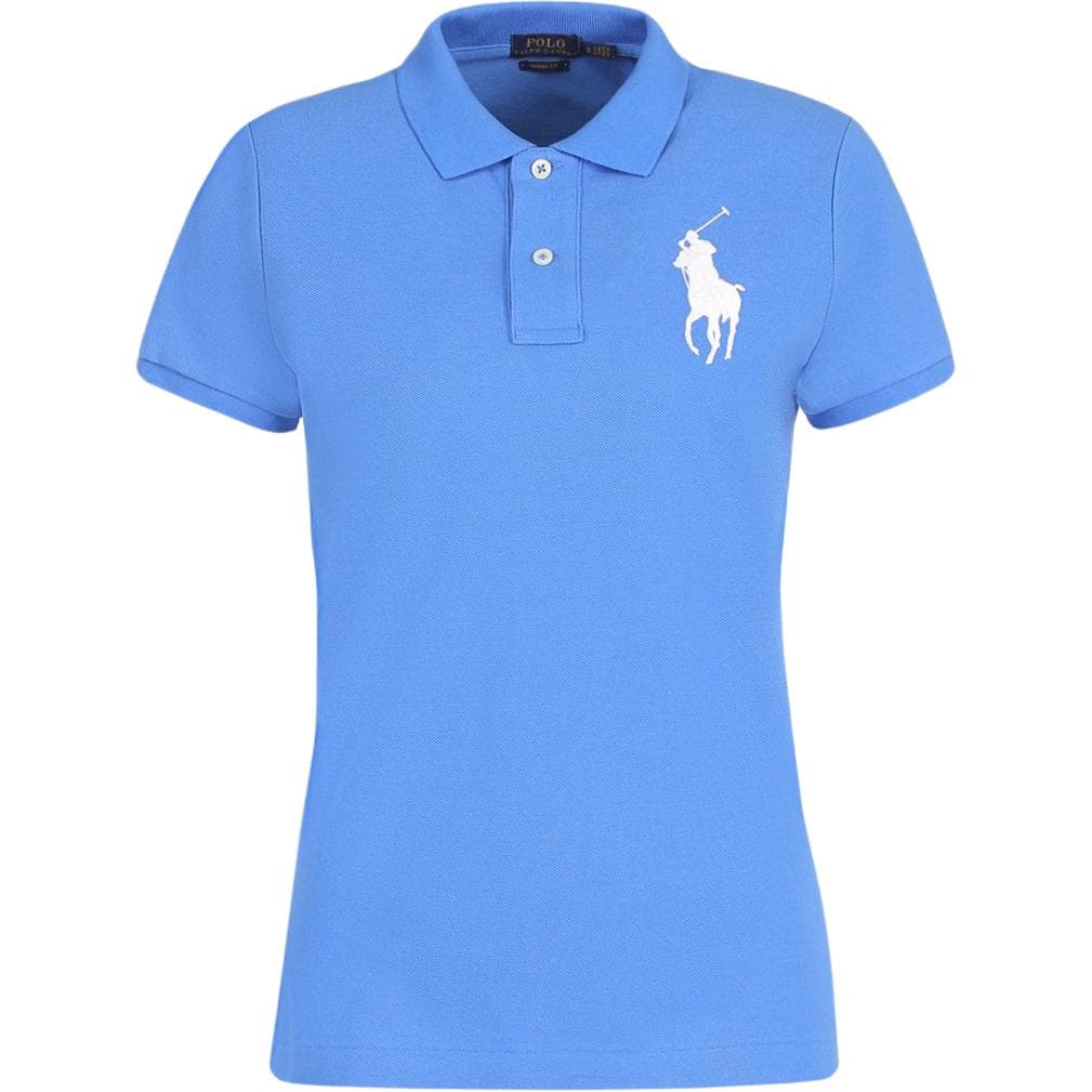 Polo Ralph Lauren Big Pony Поло Утягивающееся Версия Женское Синий - изображение 1