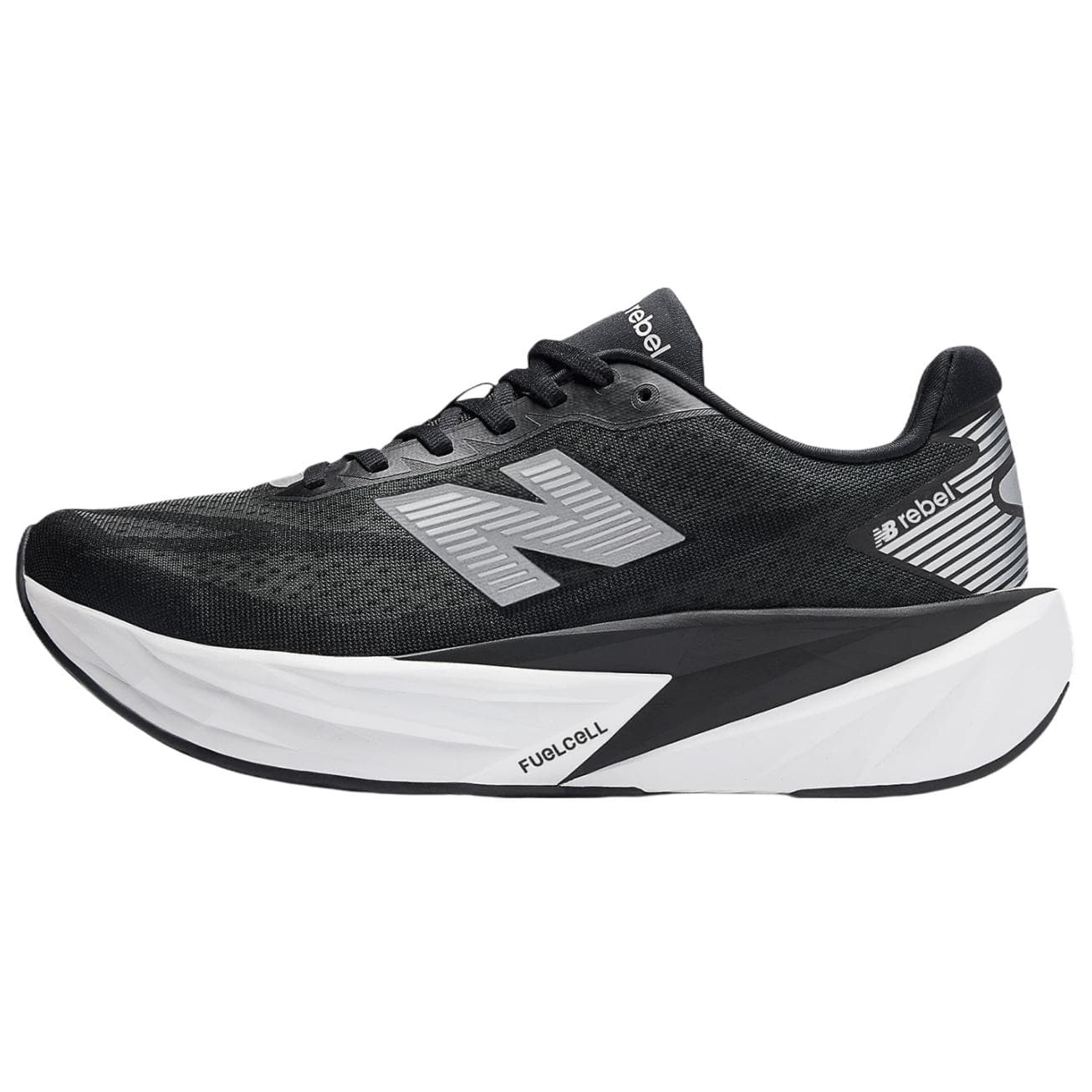 Кроссовки для бега new balance FuelCell Rebel V5 Ткань Дышащий Low Топ Беговые кроссовки Унисекс Черный - изображение 1