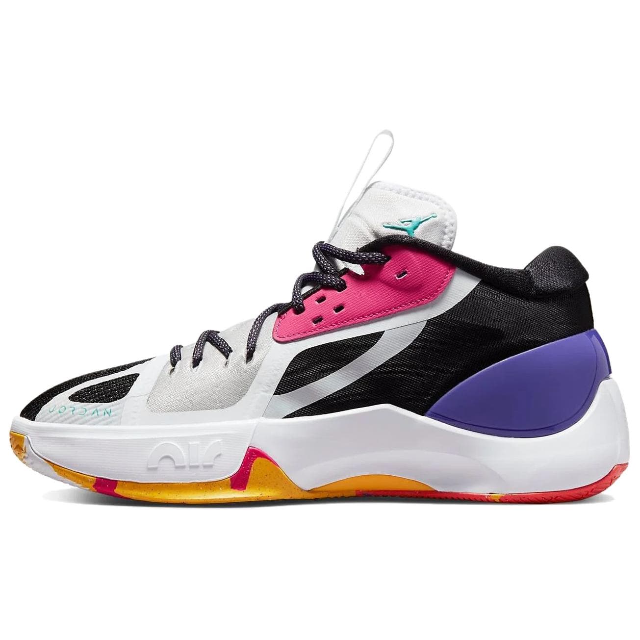 Кроссовки для баскетбола Jordan Zoom Separate MID Баскетбольные кроссовки Мужские Белый Черный Фиолетовый - изображение 1