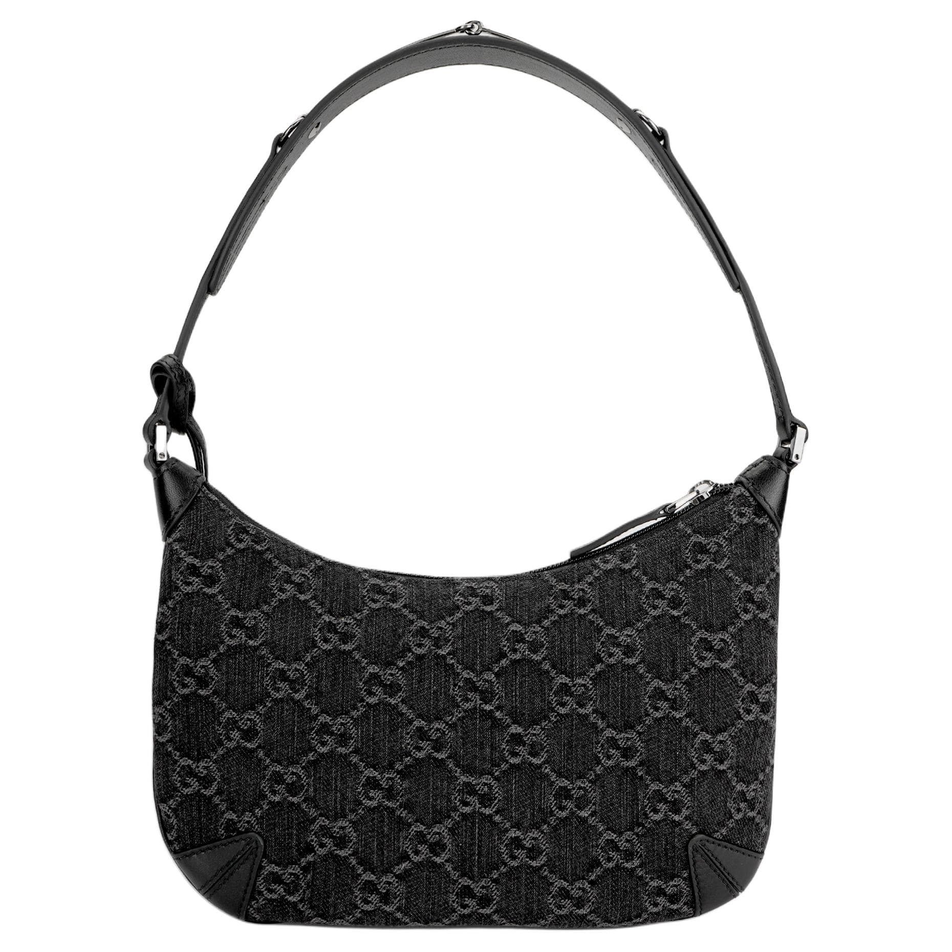 Мини-сумка GUCCI Horsebit Slim Black Grey - изображение 3