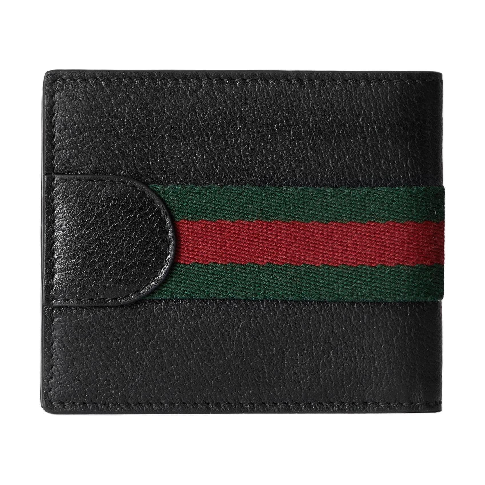 Кошелек Gucci Ophidia Кожа с Тканевыми Кошельками Мужской Черный - изображение 3