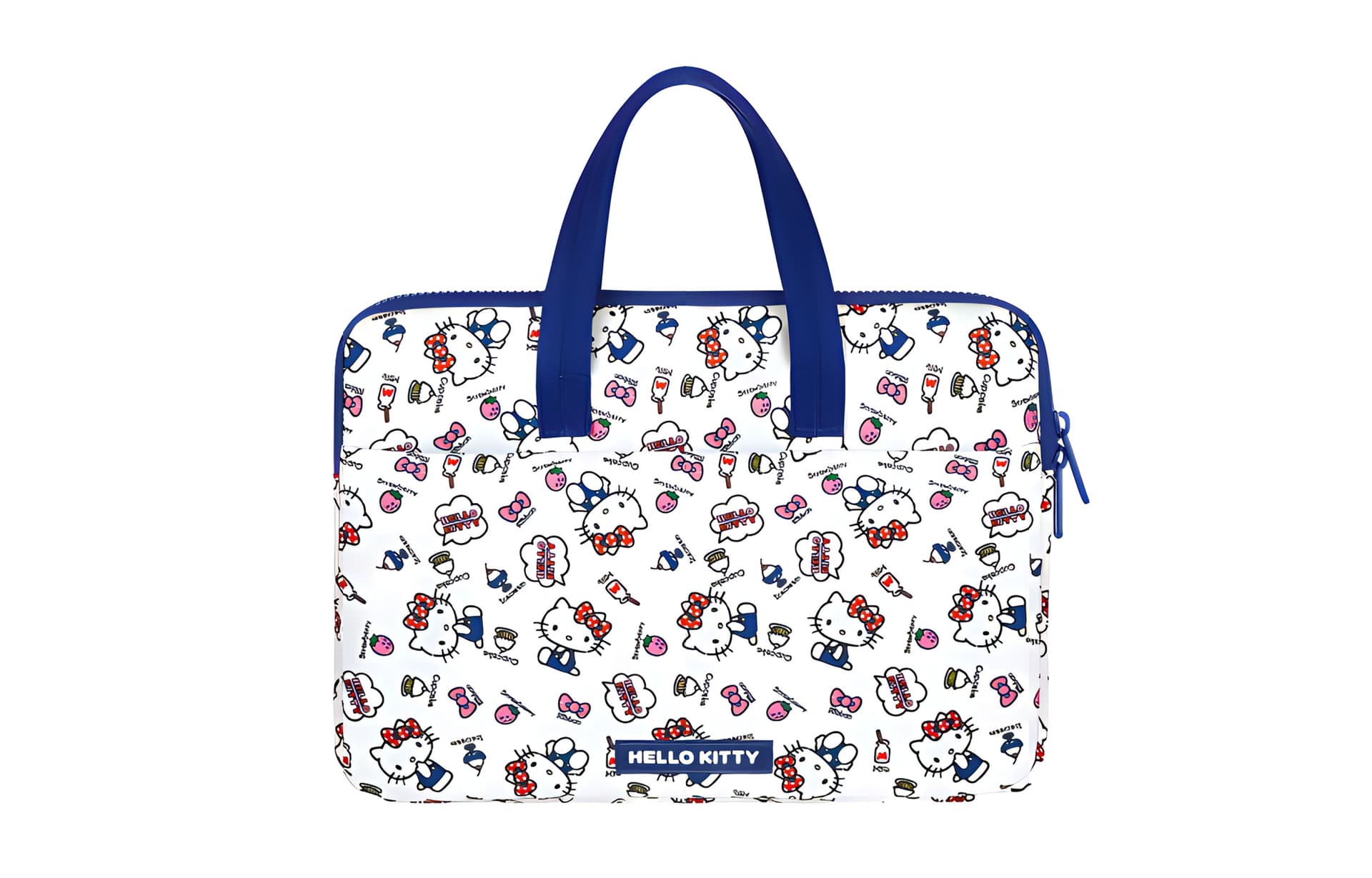 Санрио Kitty White Полиэфирное волокно Ноутбук Сумка Women's White Синий - изображение 1