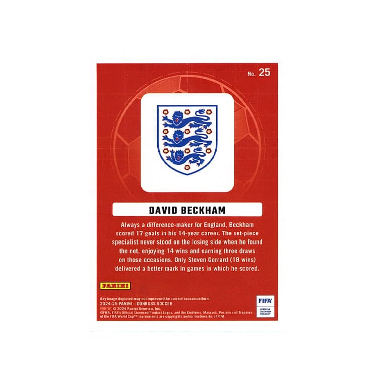 Коллекционные карточки PANINI David Beckham 2024 25 Donrus Коллекция Спортивные Карты 1 Упаковка - изображение 2