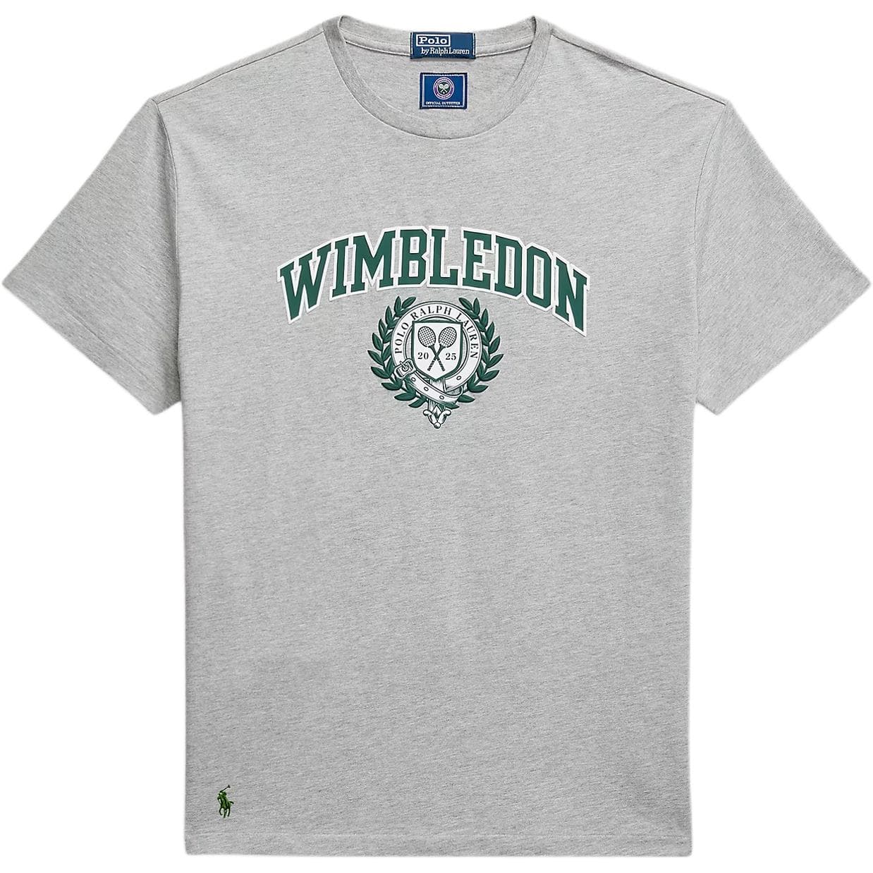 Футболка Polo Ralph Lauren Wimbledon SS25 T Рубашка Классическая версия Мужская Серый - изображение 1