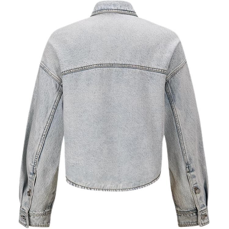 KARL LAGERFELD / Karl Lagerfeld Jeans Городская Жизнь/Путешествие/Коммутирование Роскошь Джинсовые Куртки С Отложным Воротником И Однобортной Застежкой Для Женщин - изображение 2