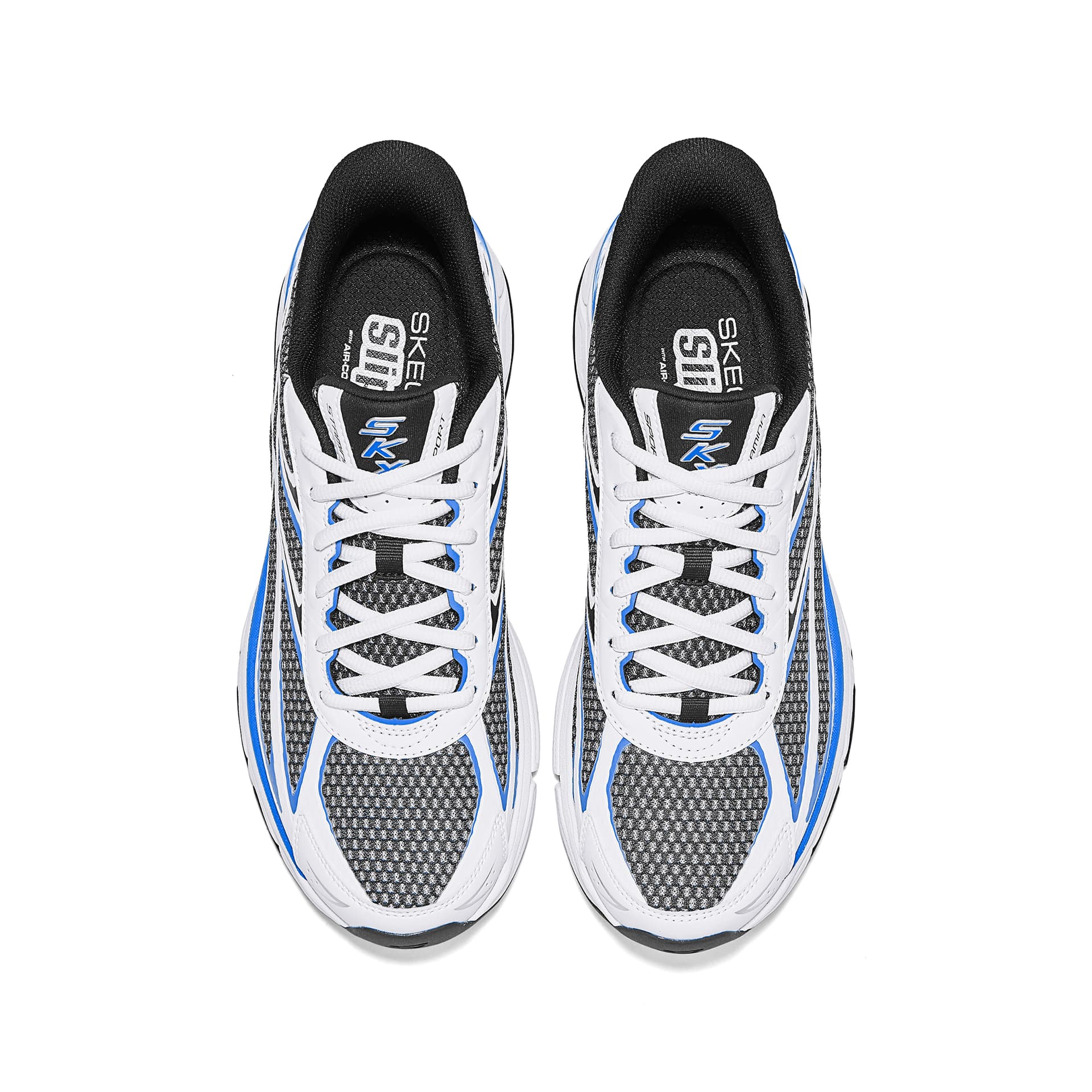 Кроссовки Skechers Серебряный Панель Легкий Low Топ Повседневная обувь Мужской Белый - изображение 4