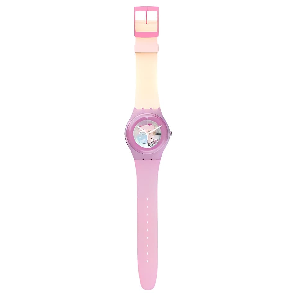 Часы Swatch Quartz Механизм 30 м Водонепроницаемые Женские Часы 41 мм с вырезами Циферблат Пластиковый Корпус Часов - изображение 2