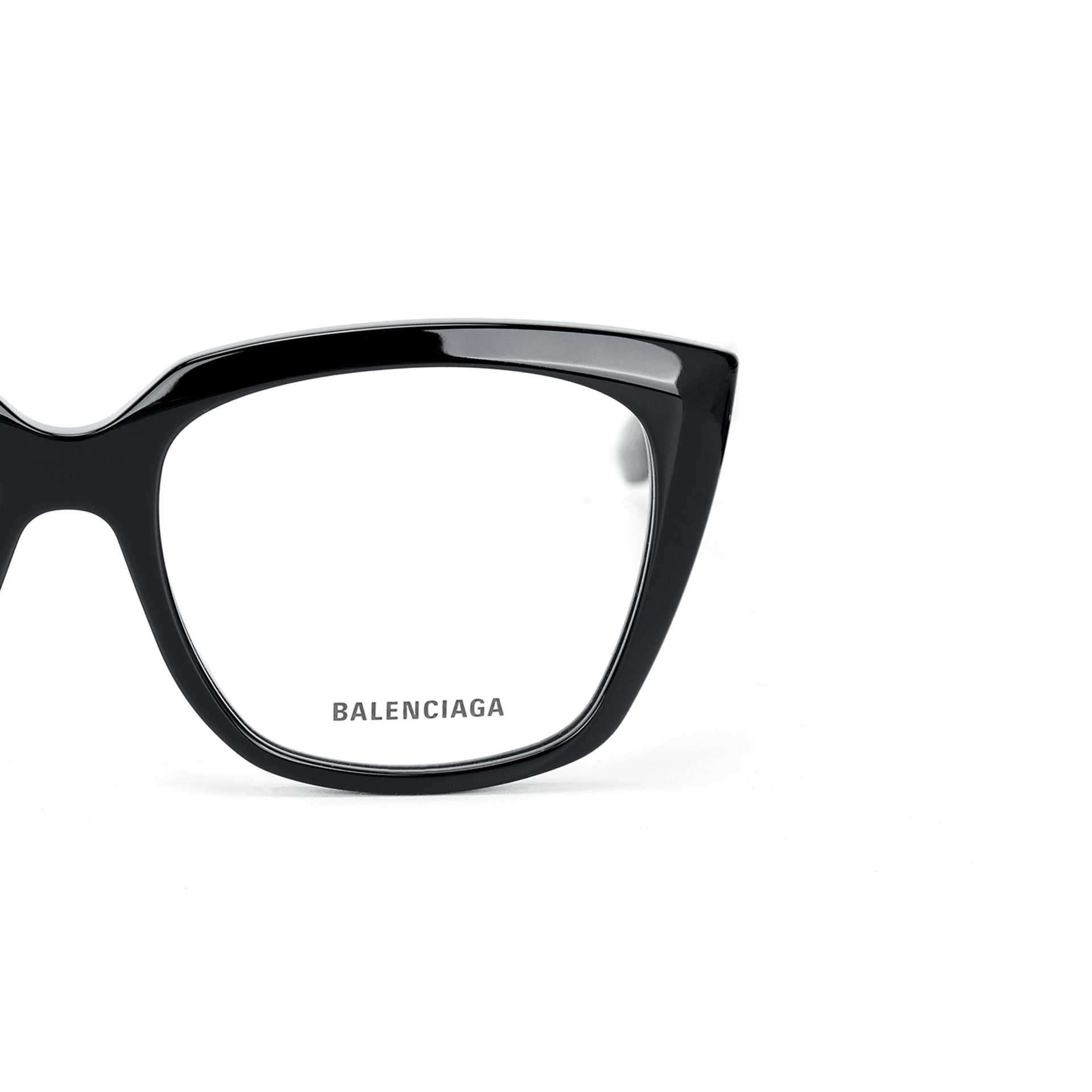 Оправа Balenciaga Пластиковая оправа Кошачий глаз Оправы для очков Унисекс Черный - изображение 4