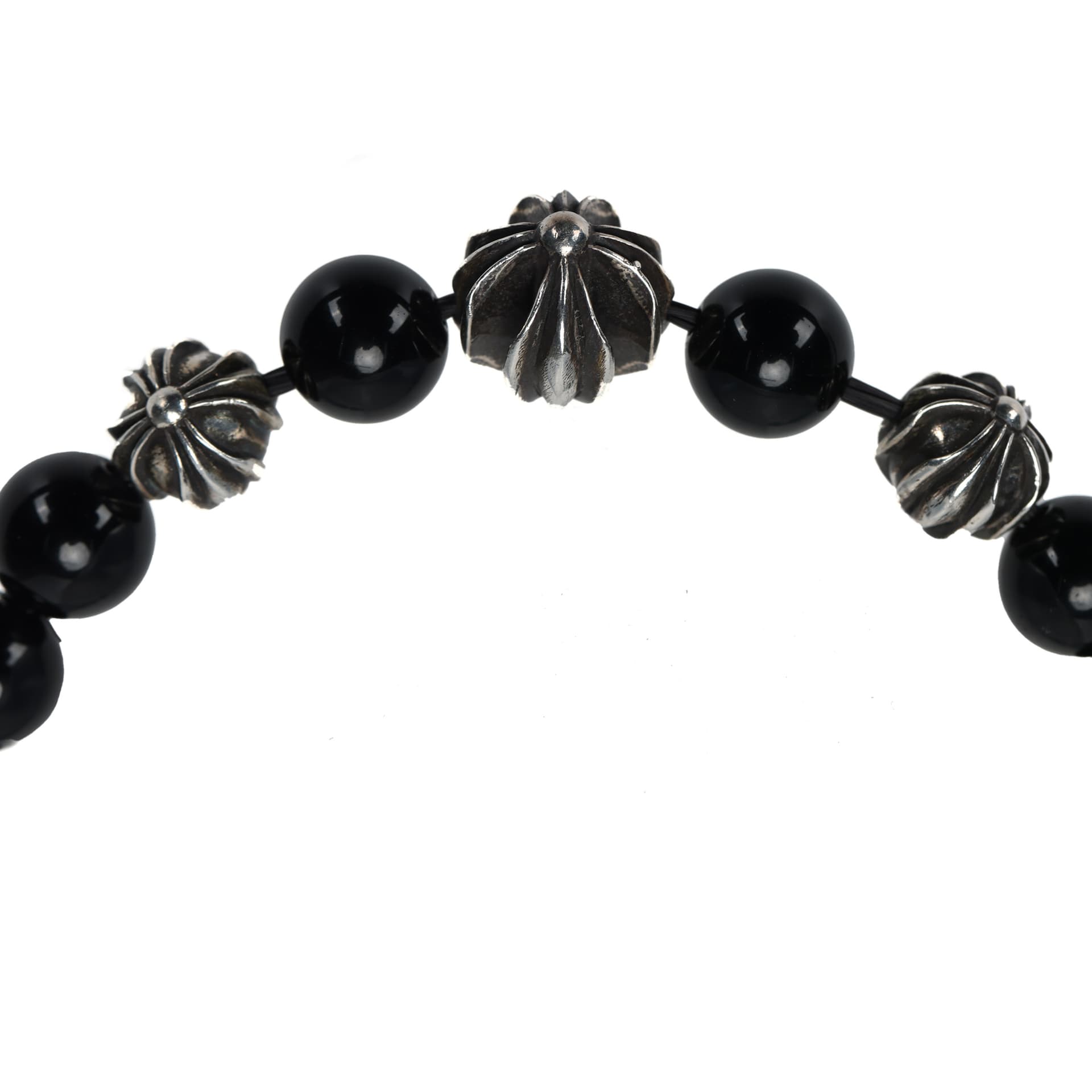 Chrome Hearts Obsidian Bead Bracelet - изображение 3