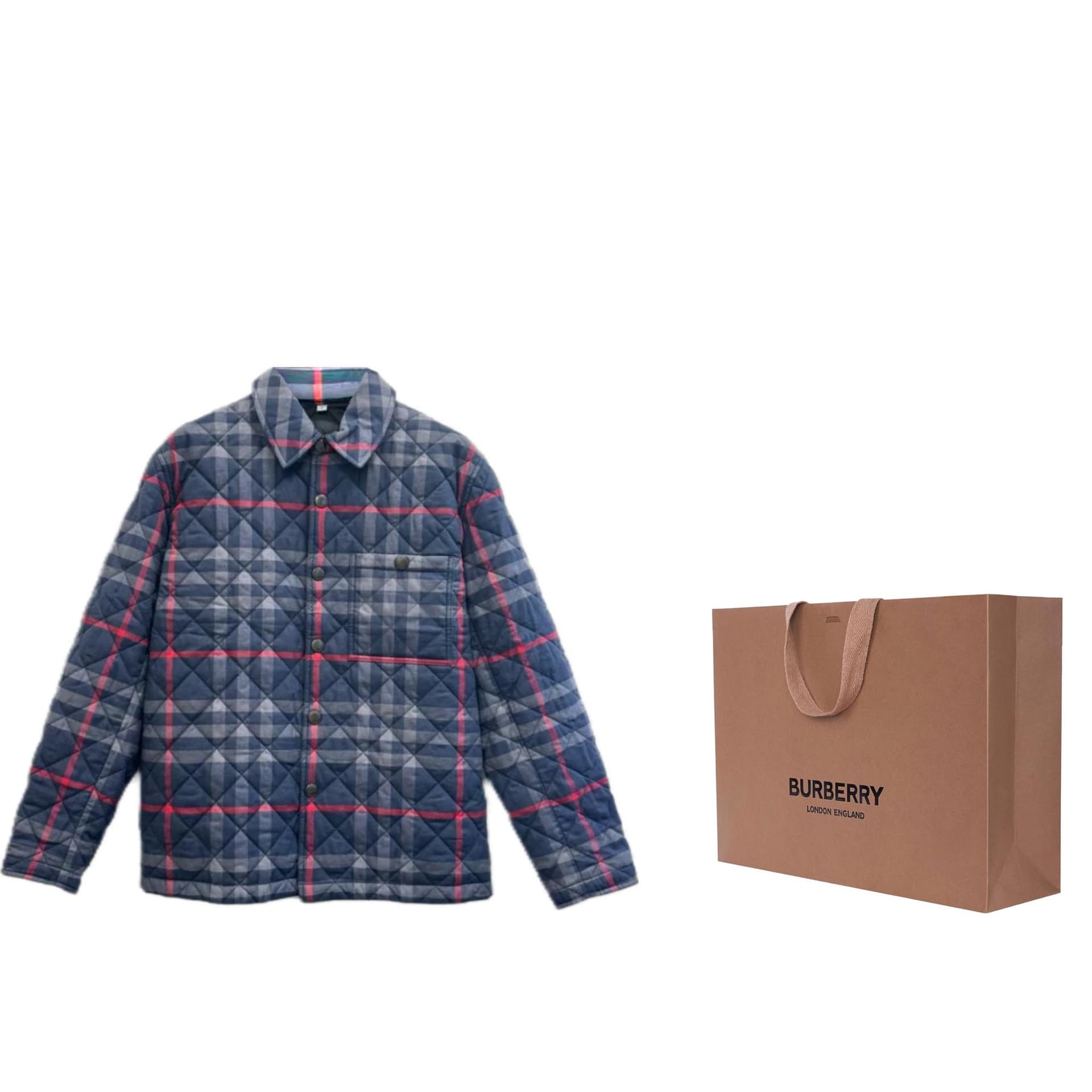 Зимняя куртка пуховик Burberry Мужская хлопковая куртка темно-синяя - изображение 4