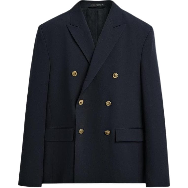 Пиджак ZARA Глубокий морской синий Мужской Деловые костюмы - изображение 1
