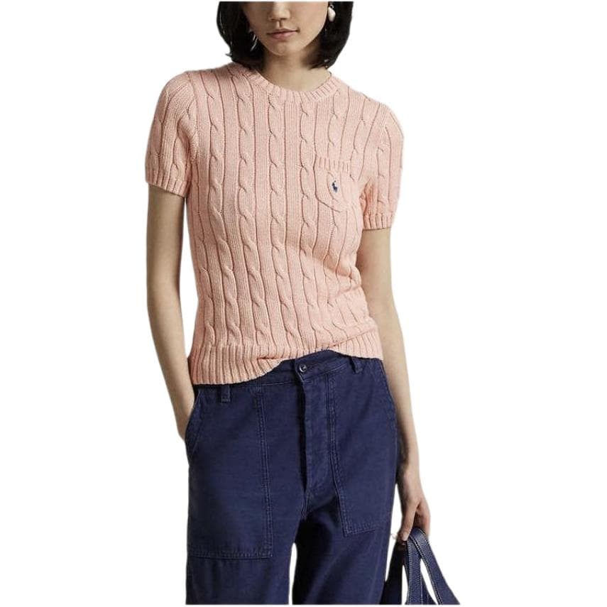 Кофта Polo Ralph Lauren Трикотаж Стандартный Размер Женский Светло-Розовый - изображение 1