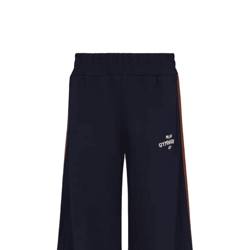 Штаны EMPORIO ARMANI SS25 Вязаные тренировочные брюки женские морского синего цвета - изображение 5