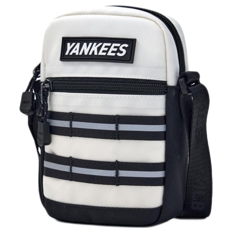 Мини-сумка MLB New York Yankees Нейлоновая Сумка через плечо Мини Женский Бежевый Черный - изображение 3