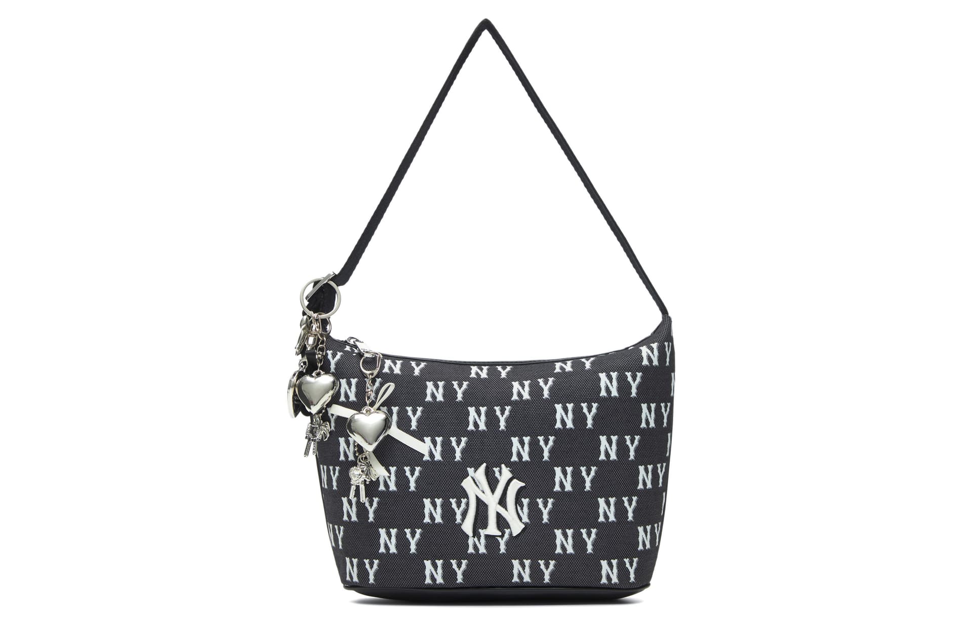 Мини-сумка MLB Monogram Нью-Йорк Янкис Полиэфирное волокно Сумка на плечо Бродяга Квадратная сумка Сумки через плечо Унисекс Черный - изображение 5