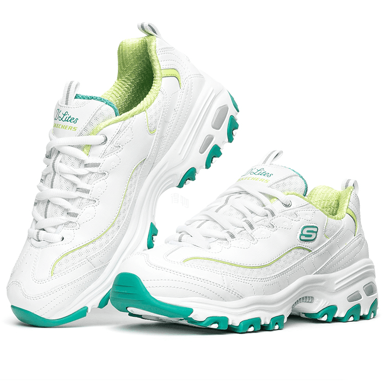 Кроссовки Skechers D'LITES 1.0 White Green - изображение 3