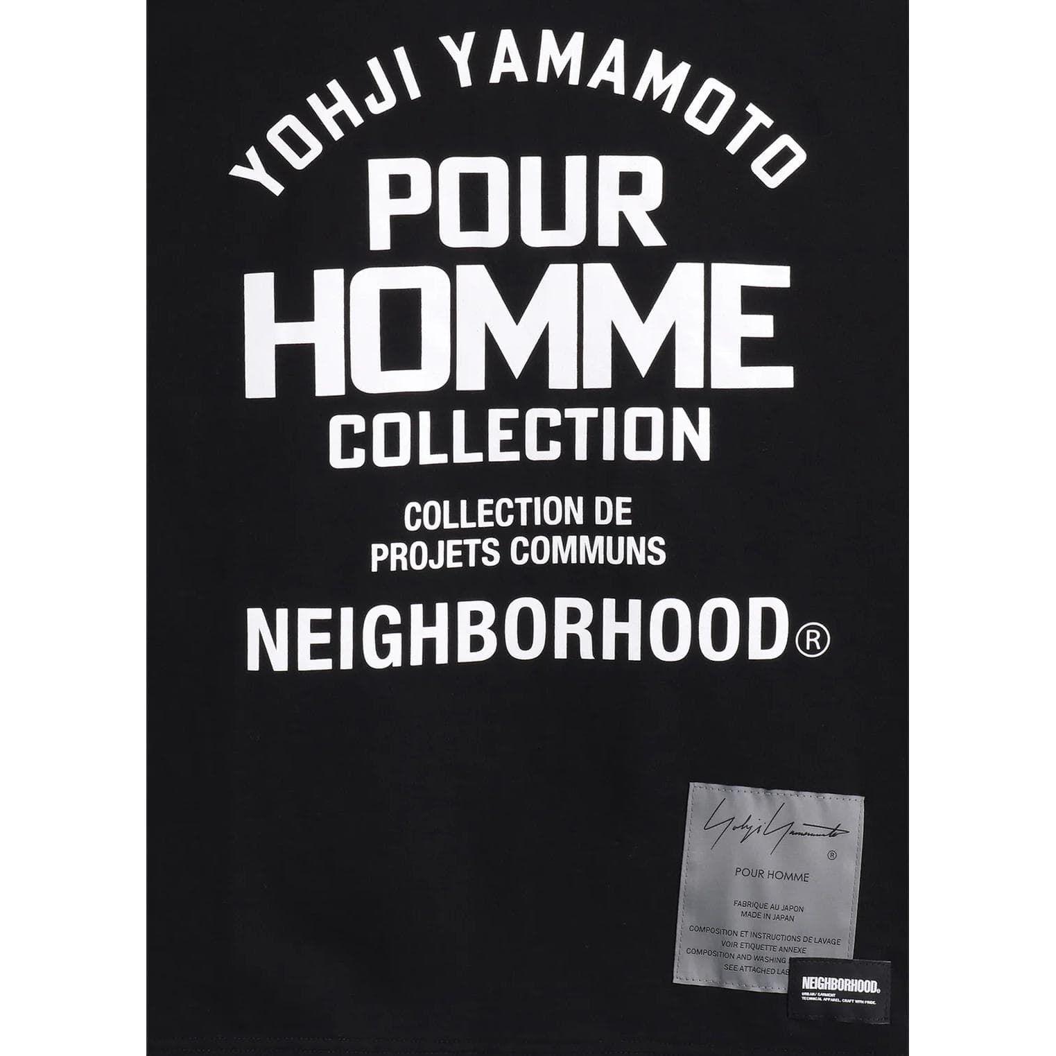 Футболка Yohji Yamamoto FW24 T Рубашка Мужская Черная - изображение 4