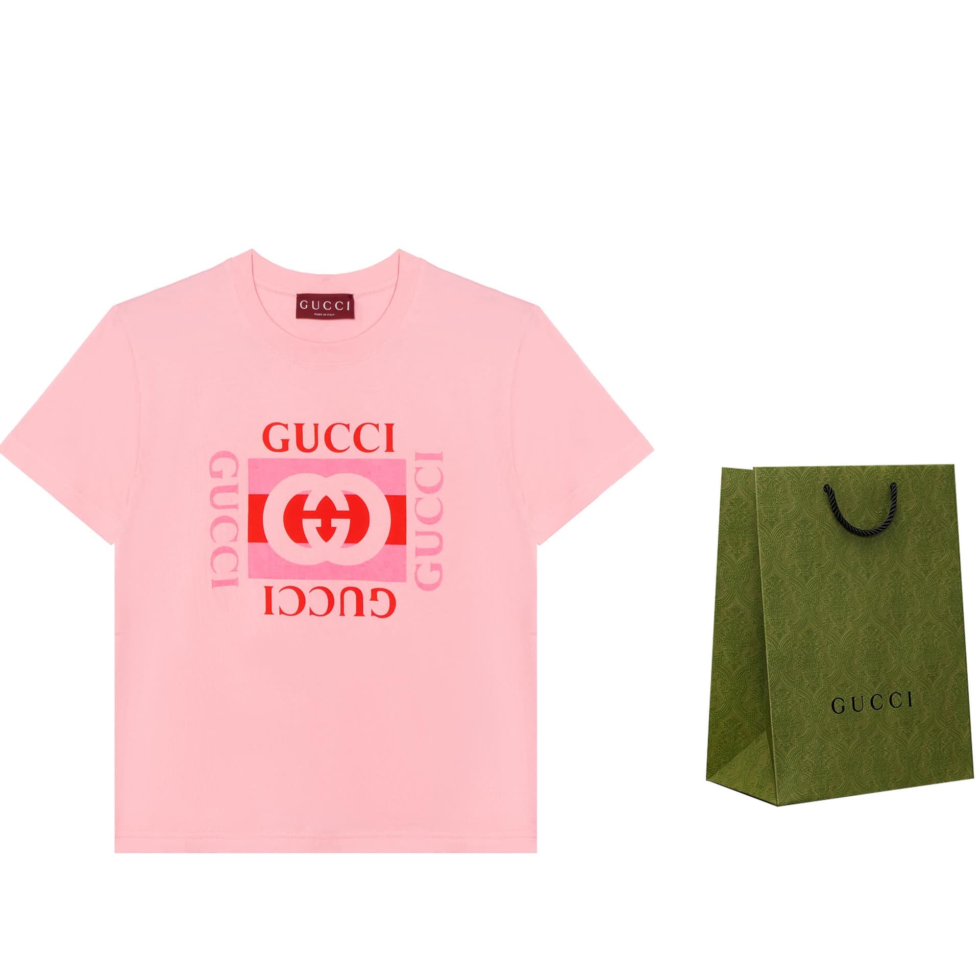 Футболка GUCCI SS24 Logo T-Shirt Pink - изображение 8