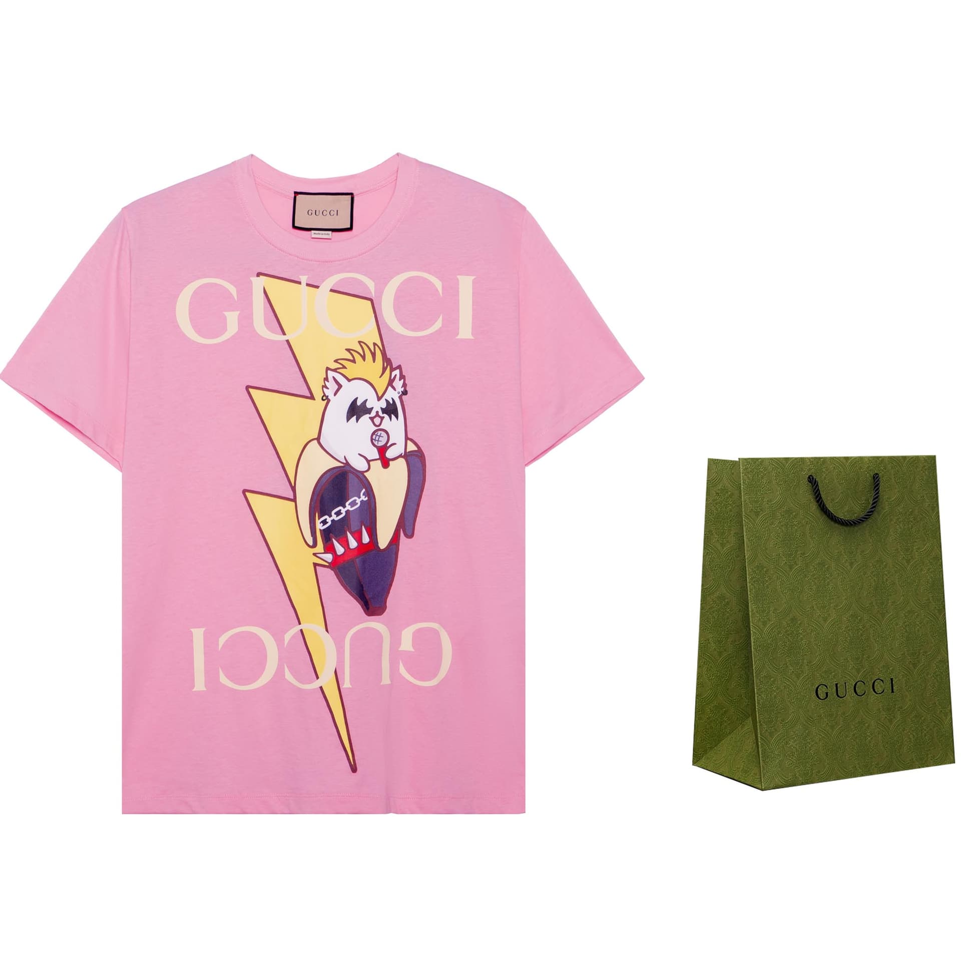 Футболка Gucci FW22 Banana Cat Print Tee Pink - изображение 3