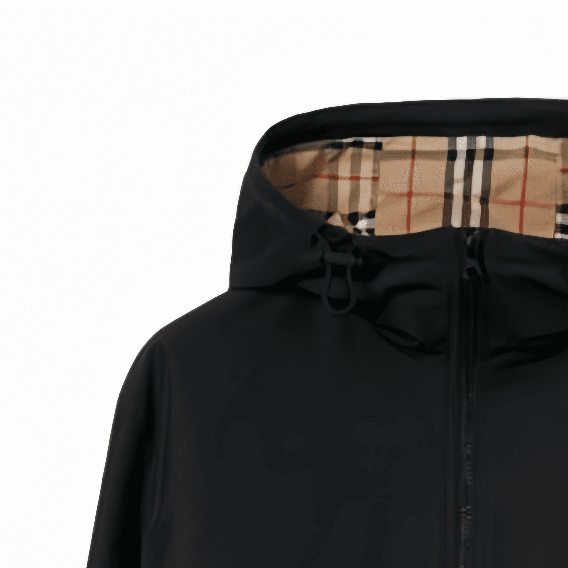 Ветровка Burberry FW23 Hooded Zip Trench Coat Black - изображение 5