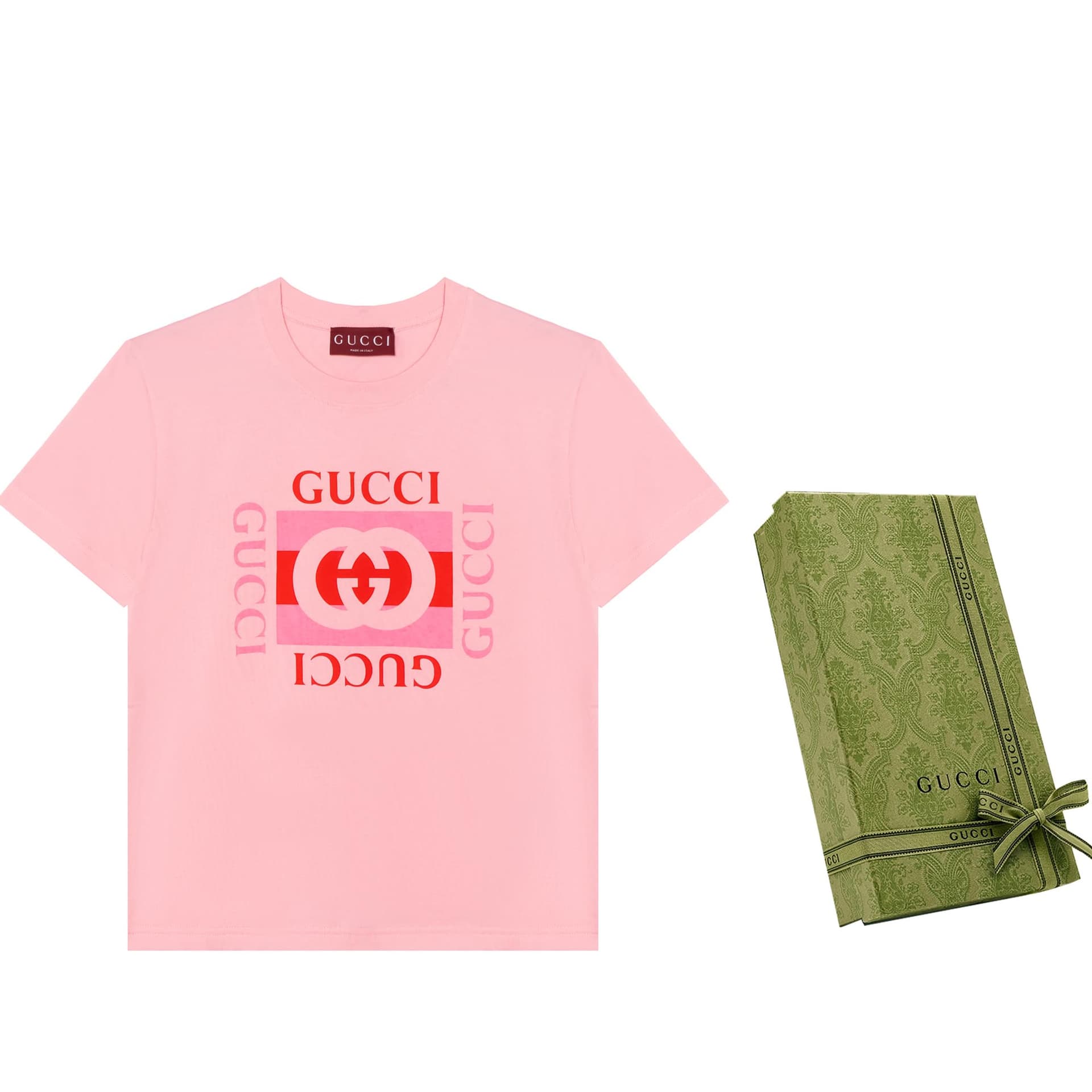 Футболка GUCCI SS24 Logo T-Shirt Pink - изображение 7