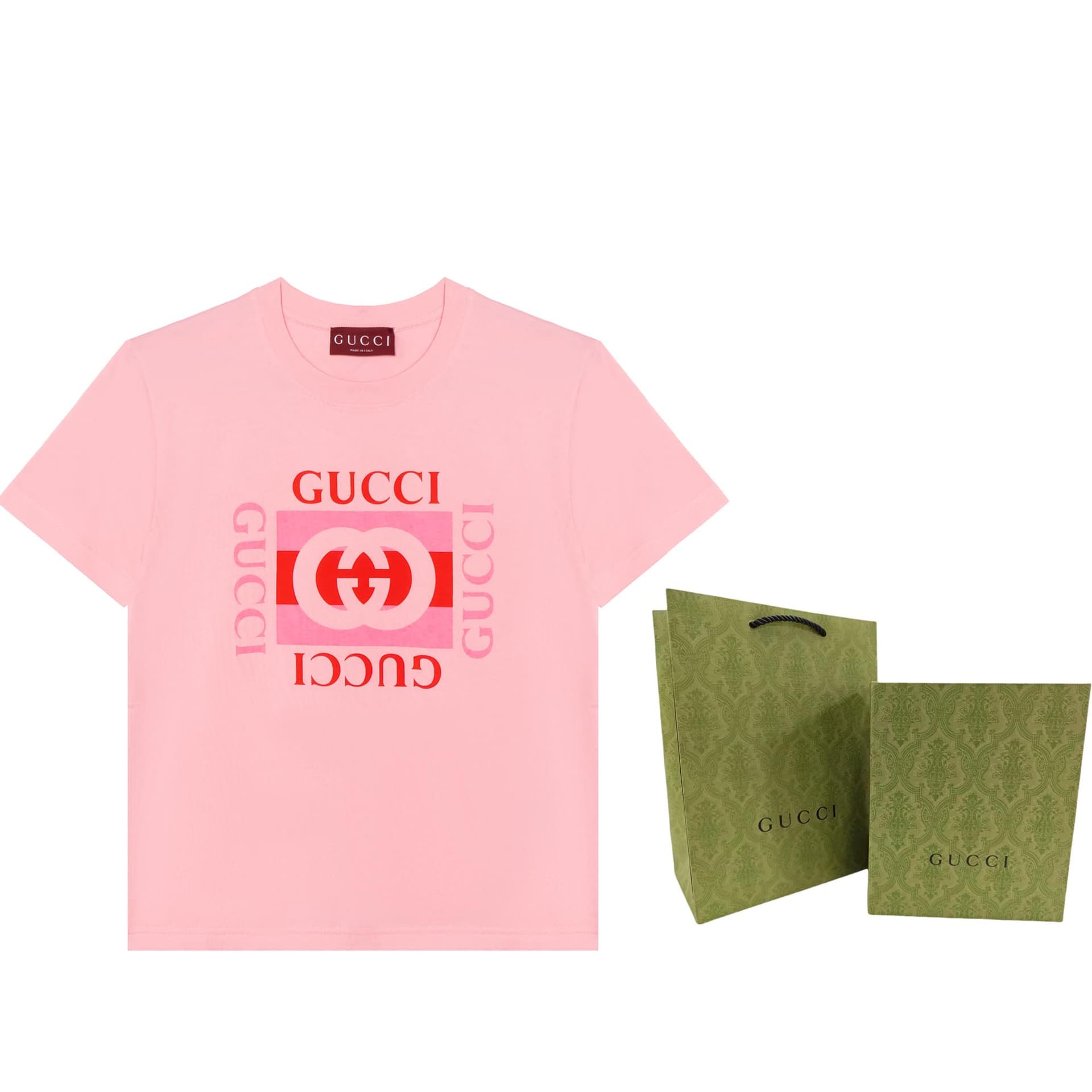 Футболка GUCCI SS24 Logo T-Shirt Pink - изображение 9