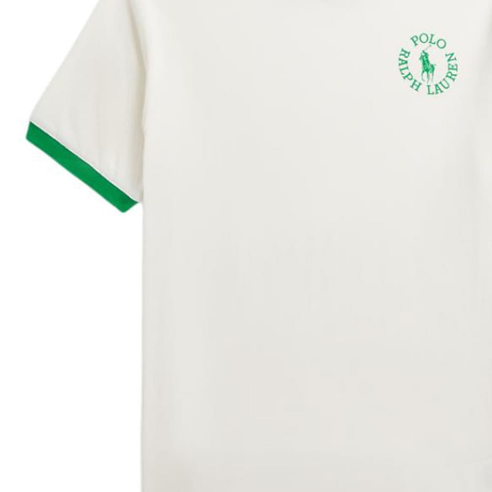 Футболка Polo Ralph Lauren T-рубашка экрю для детей - изображение 4