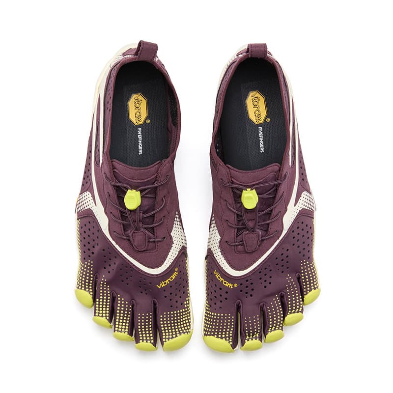 Кроссовки Vibram V Run Износостойкие Дышащие Легкие Кроссовки для тренировок Мужские Темно-фиолетовые Слоновая кость - изображение 2