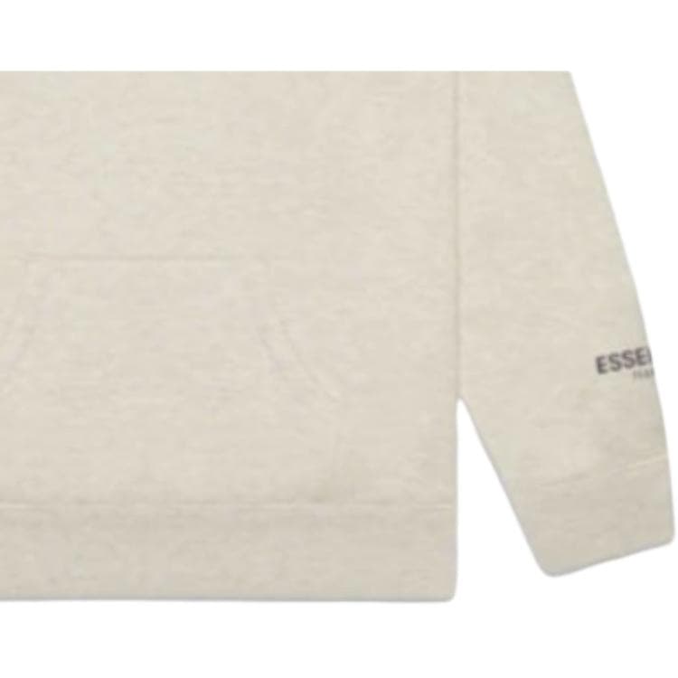 Худи Fear of God Essentials FW20 3D Silicon Applique Pullover Hoodie Heather Oatmeal Logo - изображение 4