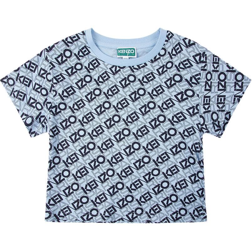 Футболка KENZO T Рубашка SS25 Розово-синяя Детская - изображение 1