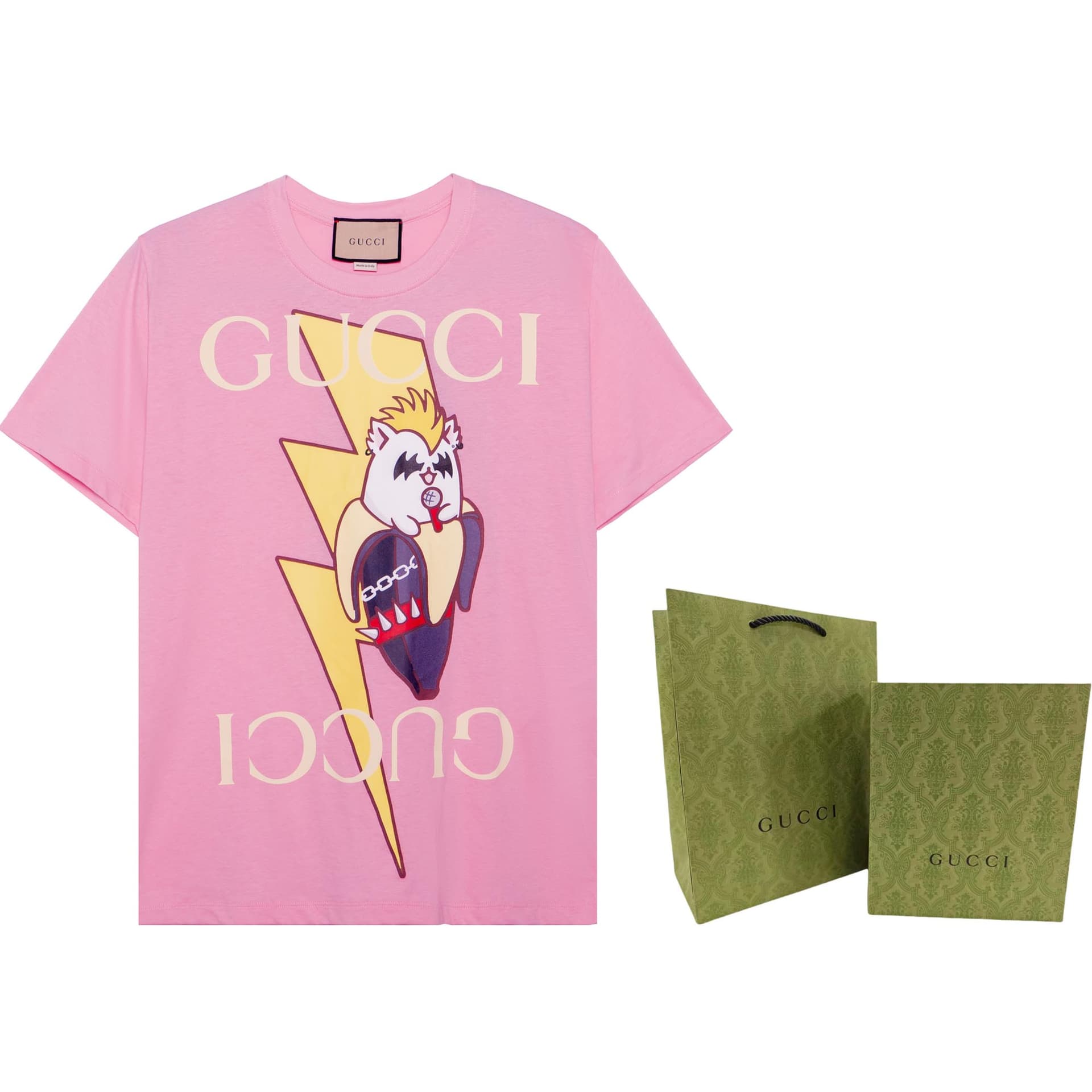 Футболка Gucci FW22 Banana Cat Print Tee Pink - изображение 4