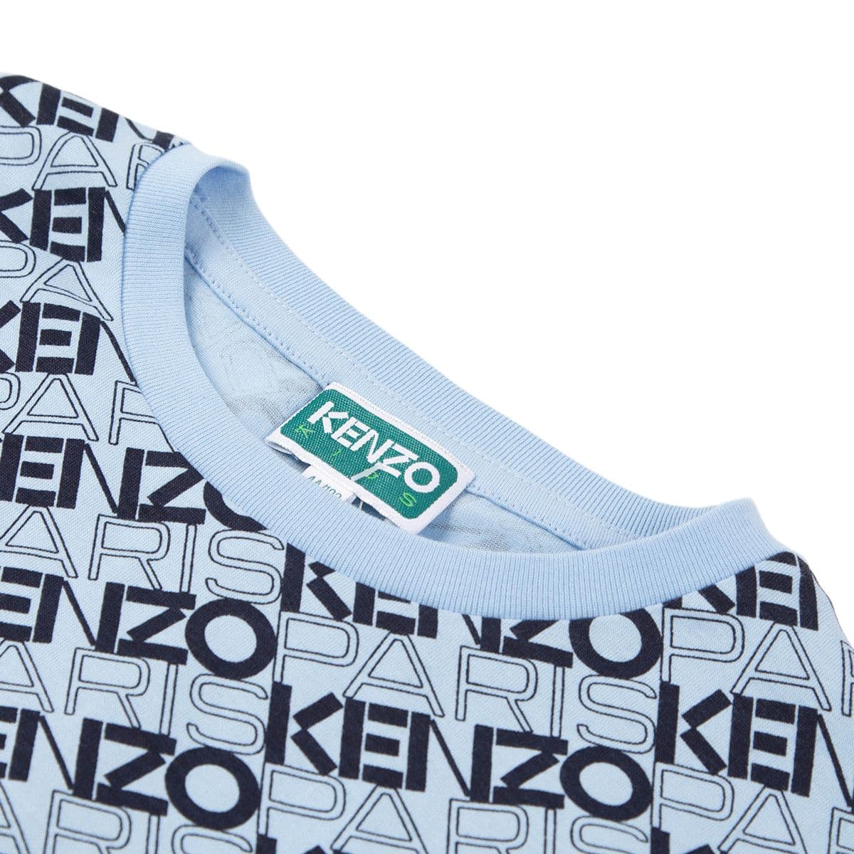 Футболка KENZO T Рубашка SS25 Розово-синяя Детская - изображение 5