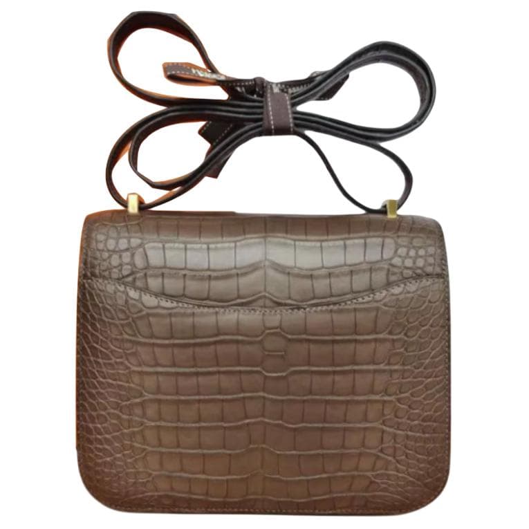 Сумка через плечо Hermes Constance Mini 19 Gris Elephant - изображение 3
