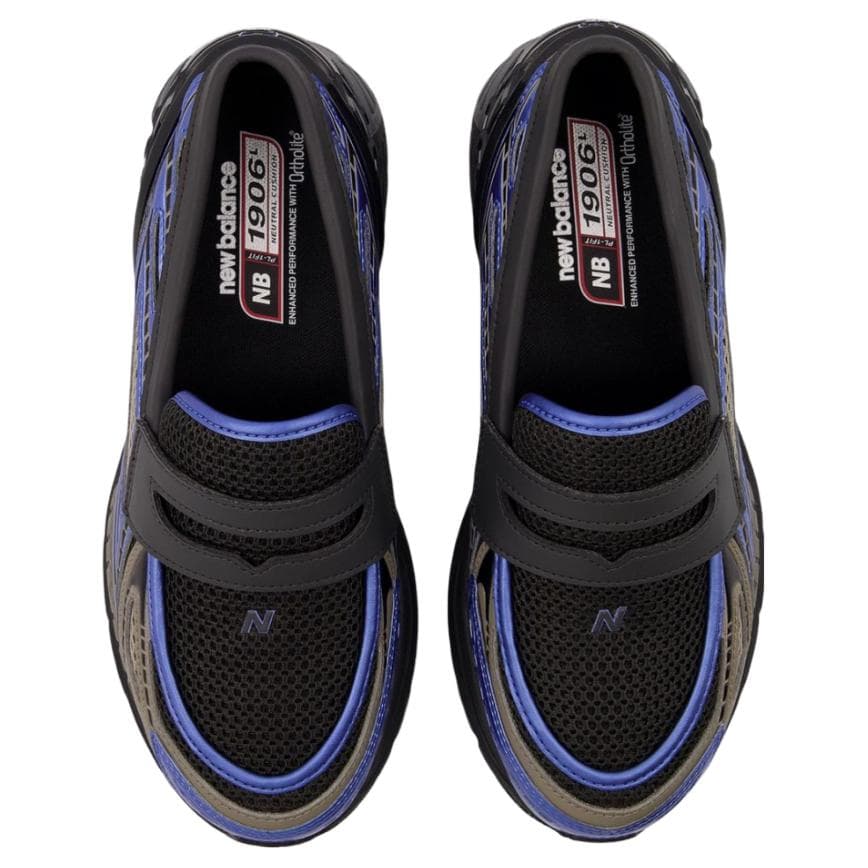 Кроссовки New Balance 1906 Low Топ Лоферы Унисекс Черный Синий - изображение 4
