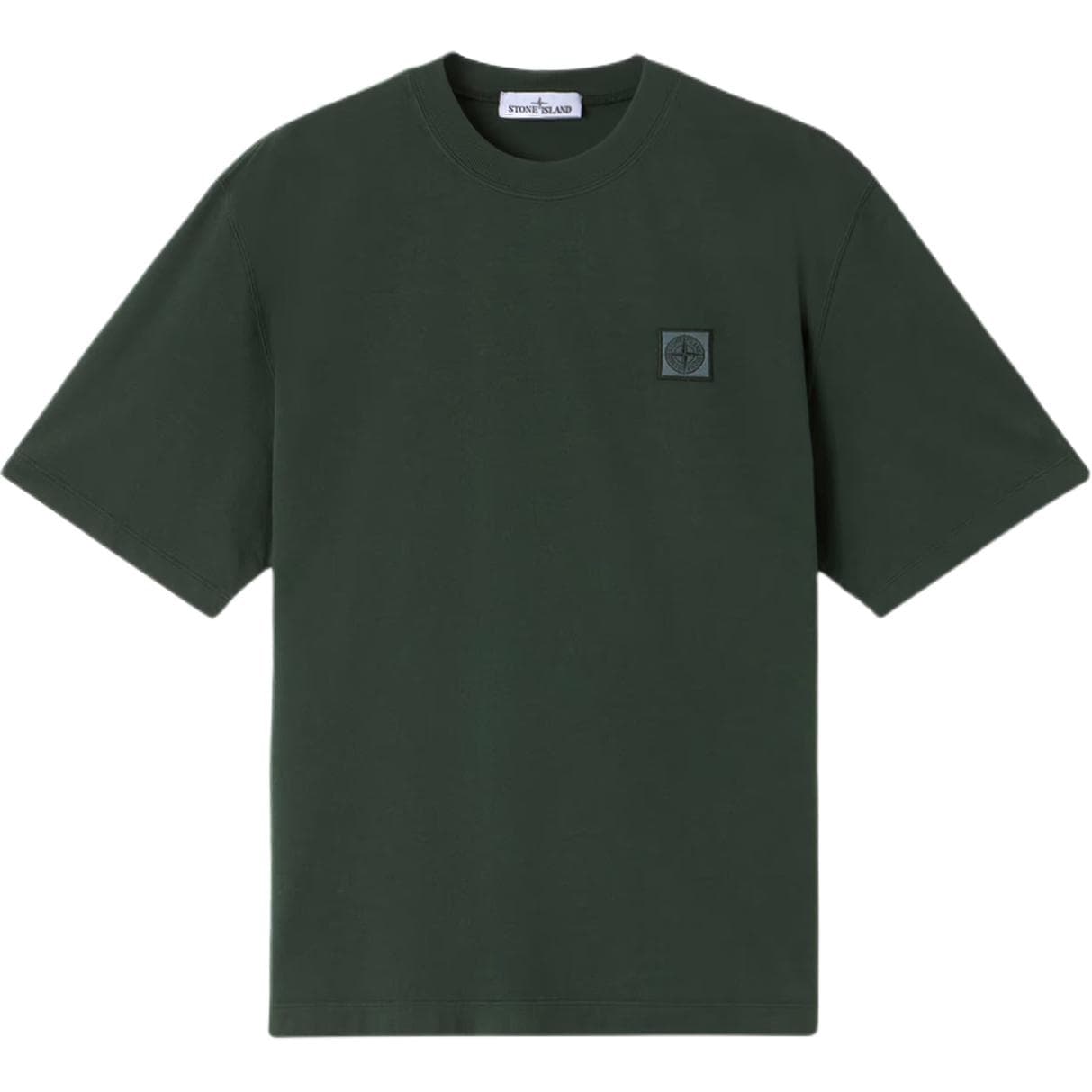 Футболка STONE ISLAND T-Рубашка Мужская Темно-Зеленая - изображение 1