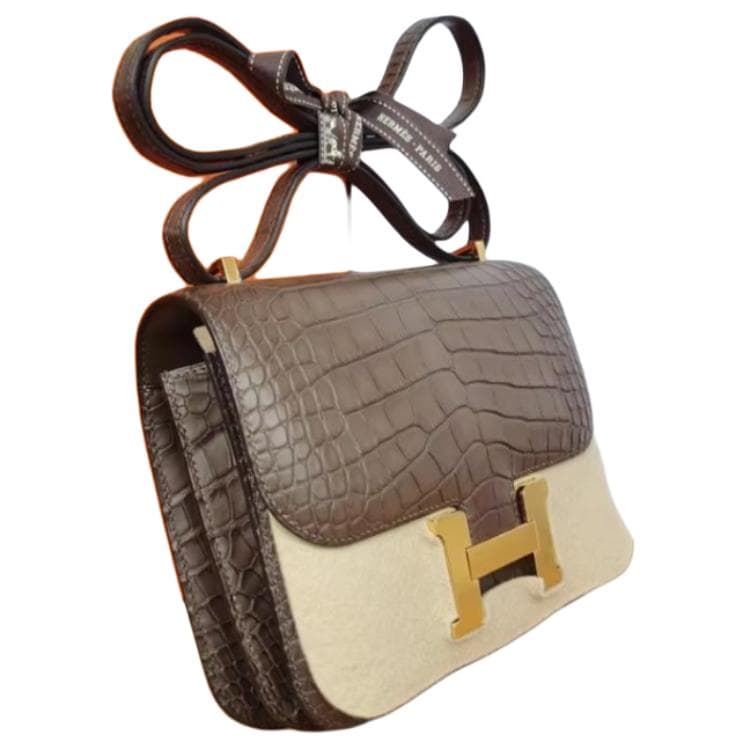 Сумка через плечо Hermes Constance Mini 19 Gris Elephant - изображение 2