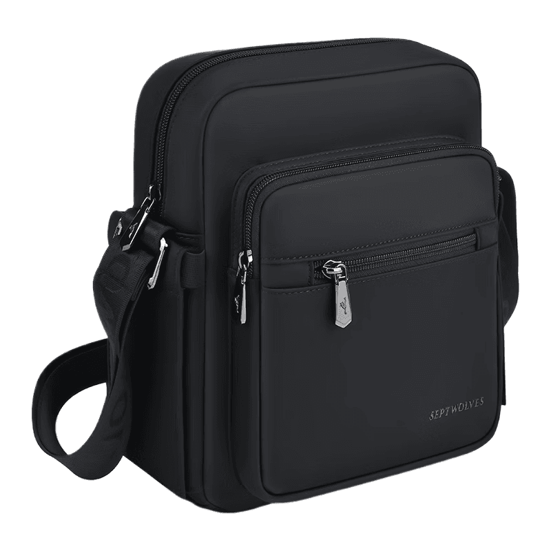 Мини-сумка SEPTWOLVES Oxford Crossbody Bag Сумка через плечо Большая мужская черная - изображение 3