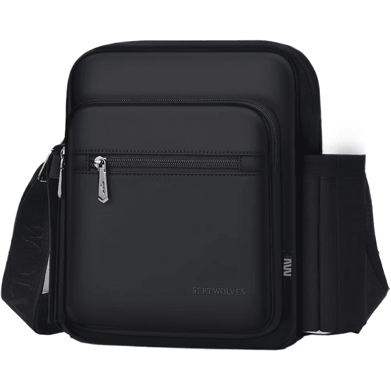 Мини-сумка SEPTWOLVES Oxford Crossbody Bag Сумка через плечо Большая мужская черная - изображение 1
