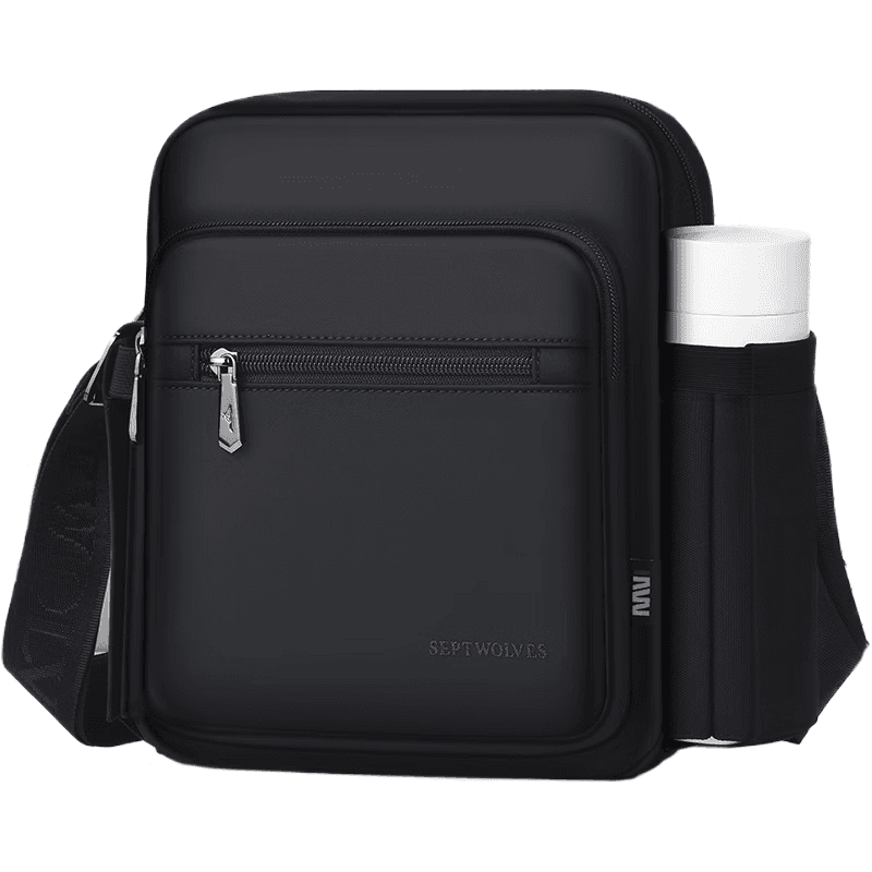Мини-сумка SEPTWOLVES Oxford Crossbody Bag Сумка через плечо Большая мужская черная - изображение 2