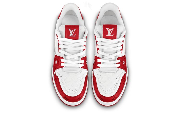 Кроссовки Louis Vuitton Trainer White Red - изображение 3