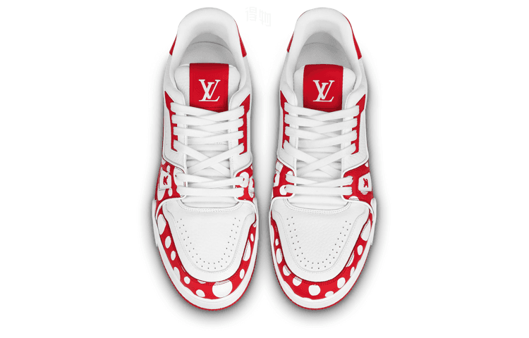 Кроссовки Yayoi Kusama x Louis Vuitton Trainer White Red - изображение 3