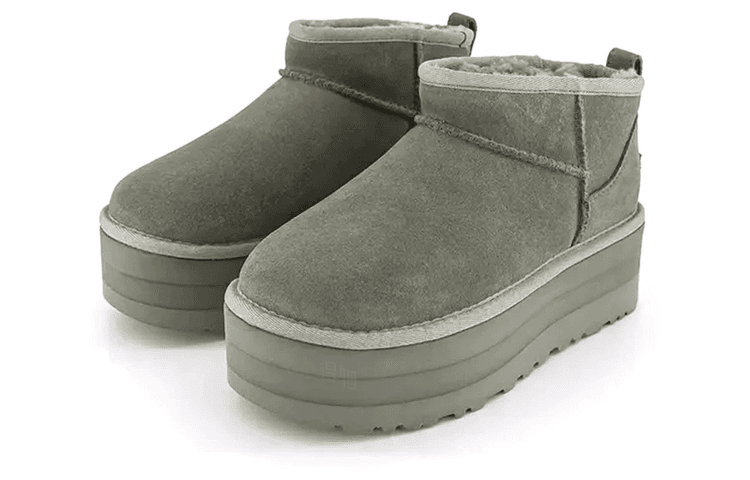 Ботинки зимние UGG Classic Ultra Mini Platform Moss Green - изображение 2