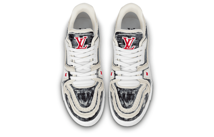 Кроссовки Louis Vuitton Trainer White Black - изображение 4
