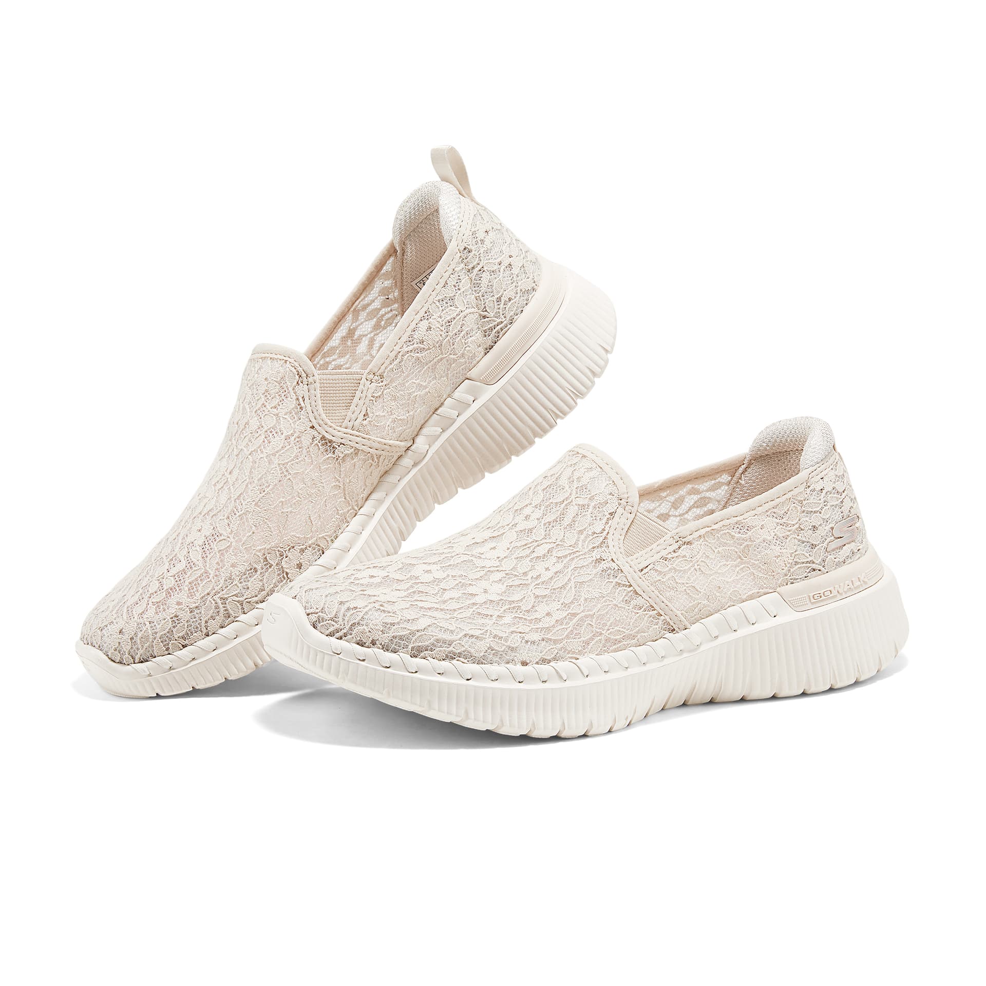 Кроссовки Skechers Износостойкий Дышащий Низкий Верх Повседневная Обувь Женская Бежевая - изображение 4