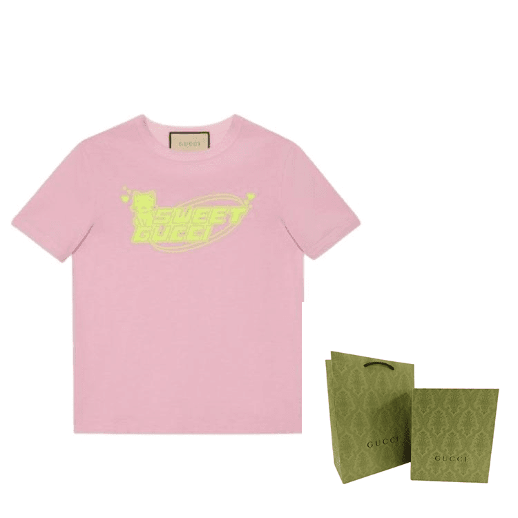 Футболка Gucci T-Shirt Pink - изображение 7
