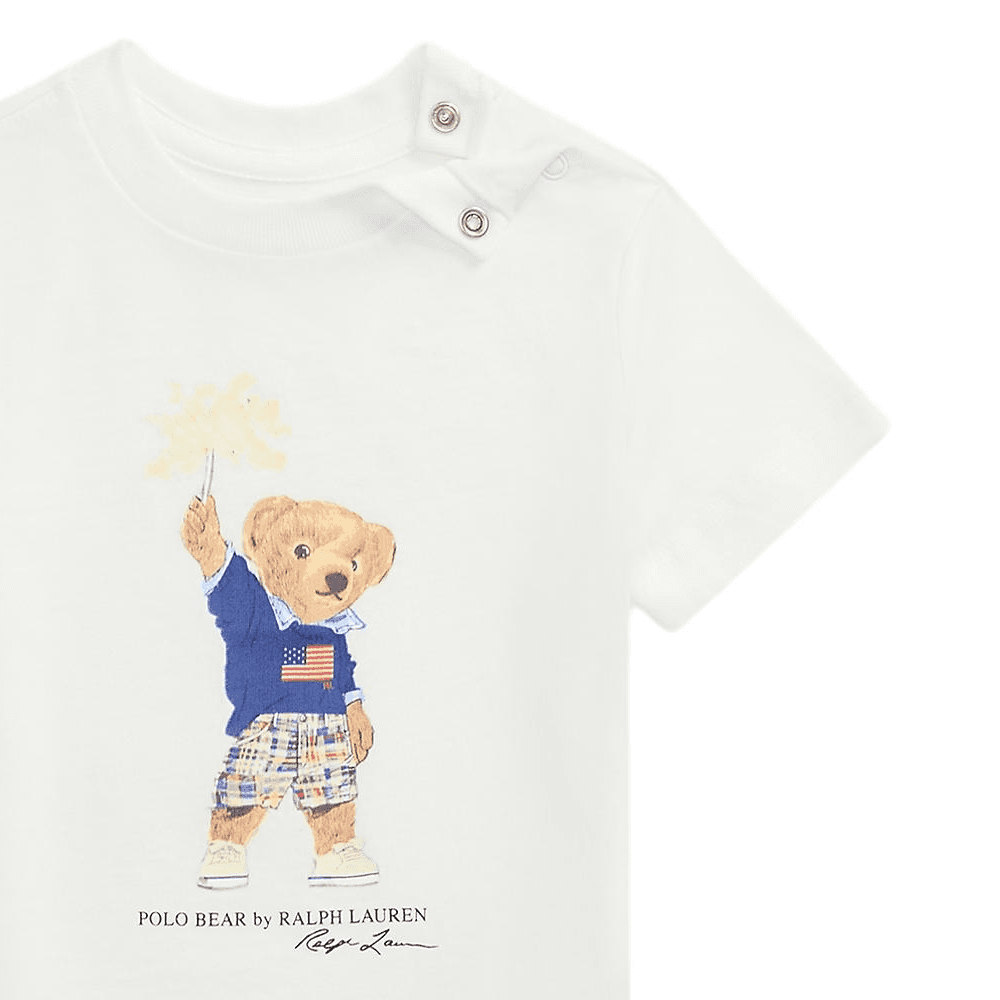 Футболка Polo Ralph Lauren T-рубашка Белая для младенцев и малышей - изображение 3